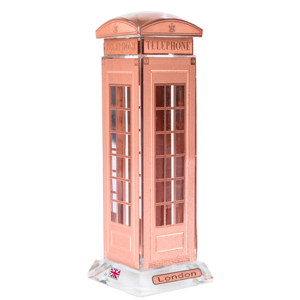 Crystal Telephone Booth 16cm - London Collectables