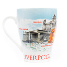 Load image into Gallery viewer, Liverpool Collage Blue Coffee Mug