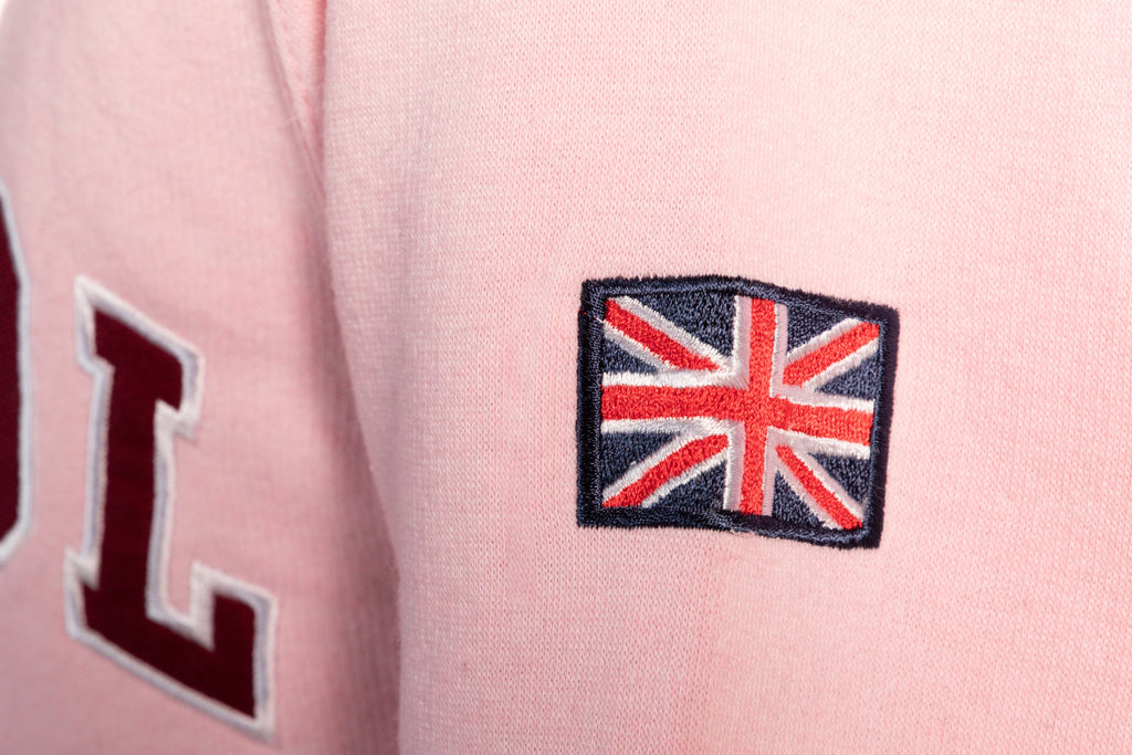 Sweatshirt Liverpool England Pink-Maroon Pullover Youth - britishsouvenirs
