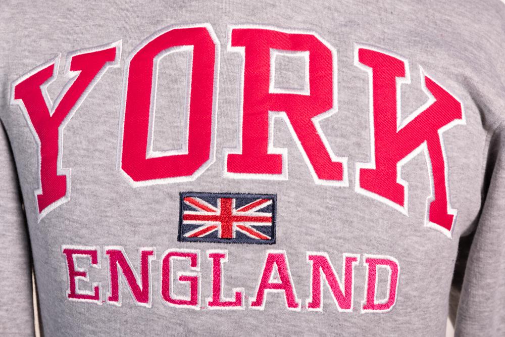 Sweatshirt York England Grey-Pink pullover Youth - Pridesouvenirs
