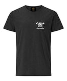 Viking Embroidered Axe & Shield T-Shirt- Charcoal Melange