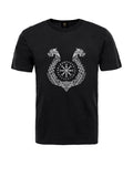 York Viking Aegishjalmur Helm Of Awe T-shirt- Black