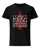 Christmas T-Shirt I Can't Keep Calm- Black