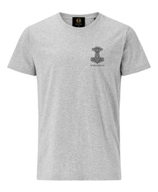 Thor Hammer Embroidered T-Shirt -Grey - Britishsouvenirs