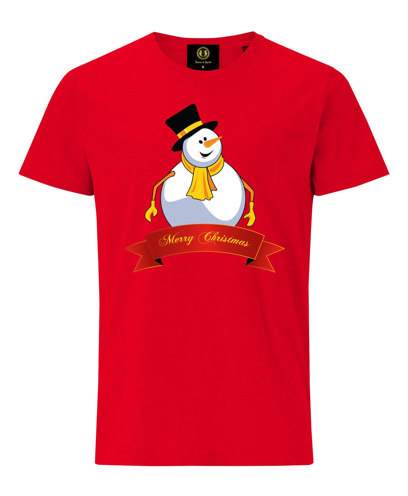 Christmas Snowman Red T-Shirt | christmas tshirt mens