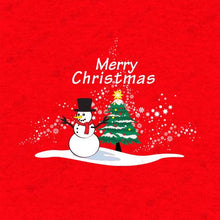 Load image into Gallery viewer, Christmas Tree With Snowman T-Shirt Red | mens christmas tshirt