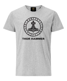 Thor Hammer Printed T-shirt- Grey - Britishsouvenirs