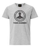 York Viking Thor Hammer Printed T-shirt- Grey