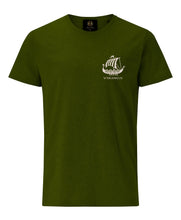 Load image into Gallery viewer, Embroidered Viking Boat T-Shirt- Kiwi Green - Pridesouvenirs