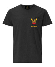 Load image into Gallery viewer, Viking Helmet embroidered T-shirt- Charcoal Melange -Britishsouvenirs