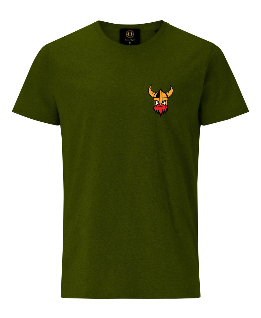 Embroidered Viking Helmet T-Shirt- Kiwi Green - Pridesouvenirs