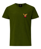 Embroidered Viking Helmet T-Shirt- Kiwi Green