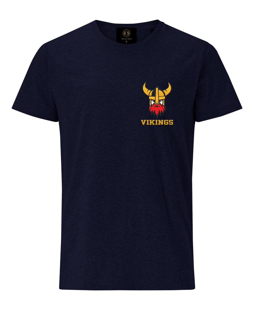 Embroidered Viking Helmet T-Shirt- Navy - Pridesouvenirs