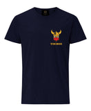 Embroidered Viking Helmet T-Shirt- Navy