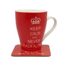 Load image into Gallery viewer, Red Never Walk Alone Mug and Coaster Set