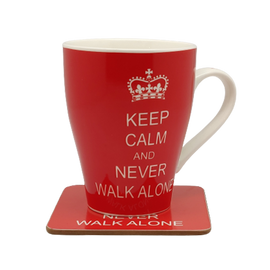 Red Never Walk Alone Mug and Coaster Set