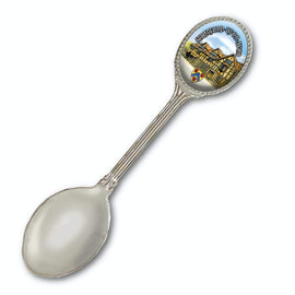 SHAKESPEARE BIRTHPLACE OVAL PHOTOSTONE TEA SPOON - britishsouvenirs