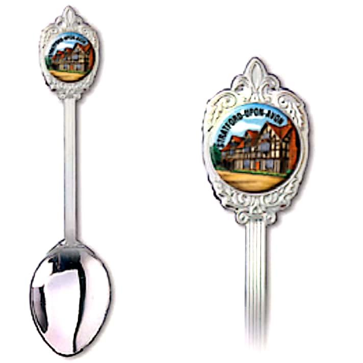 SUA Birthplace Cameo Silver Plated Spoon - britishsouvenir