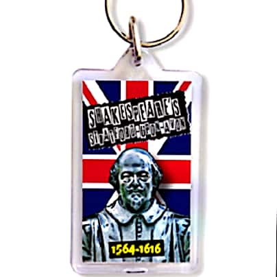 SUA Shakespeare Bust Key ring - Britishsouvenir