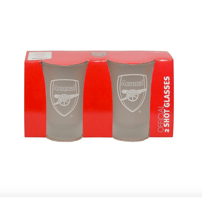 Arsenal Shot Glass Frosted- Pack of 2 - Pridesouvenirs
