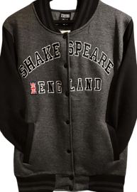 Shakespeare Baseball Jacket Charcoal