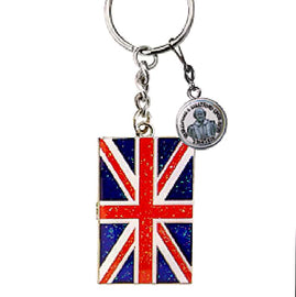 Shakespeare Cameo Glitter UJ Keyring