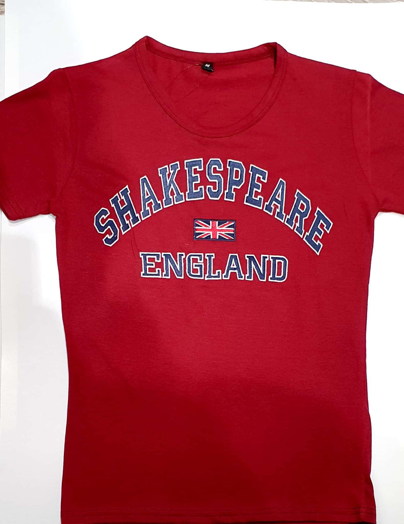 Shakespeare T Shirts Maroon - Pridesouvenirs
