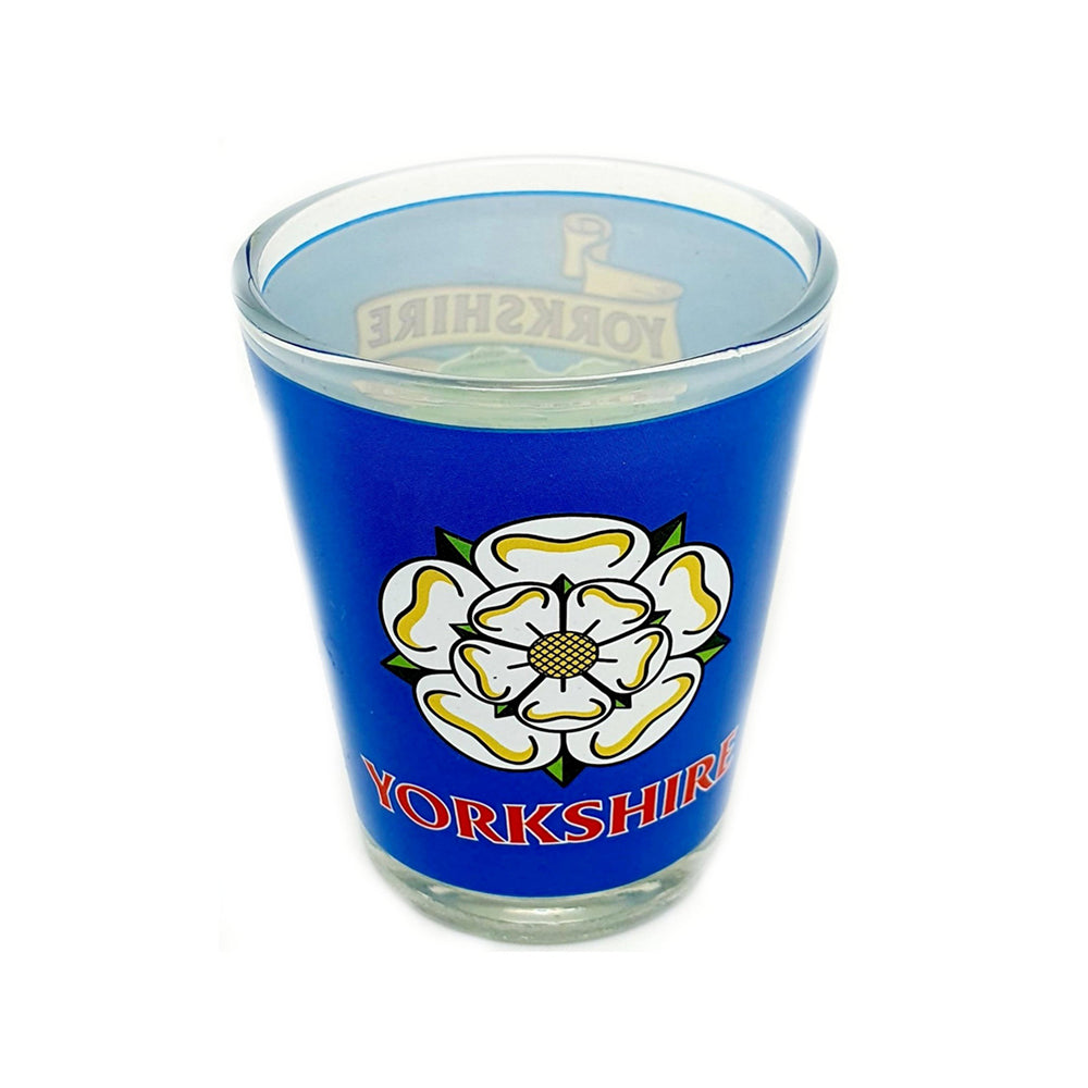Shot glass Yorkshire rose