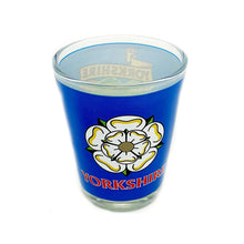 Load image into Gallery viewer, Shot glass Yorkshire rose