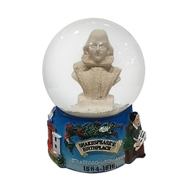 Shakespeare Bust Snow Globe - Medium