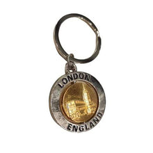 Load image into Gallery viewer, Spinner keyring Gold - London