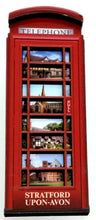 Load image into Gallery viewer, Stratford-Upon-Avon Telephone Box Wood Magnet - britishsouvenir