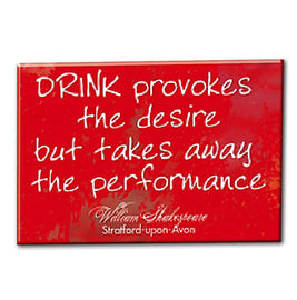 Stratford Upon Avon Drink Provokes Tin Plate Magnet - britishsouvenir