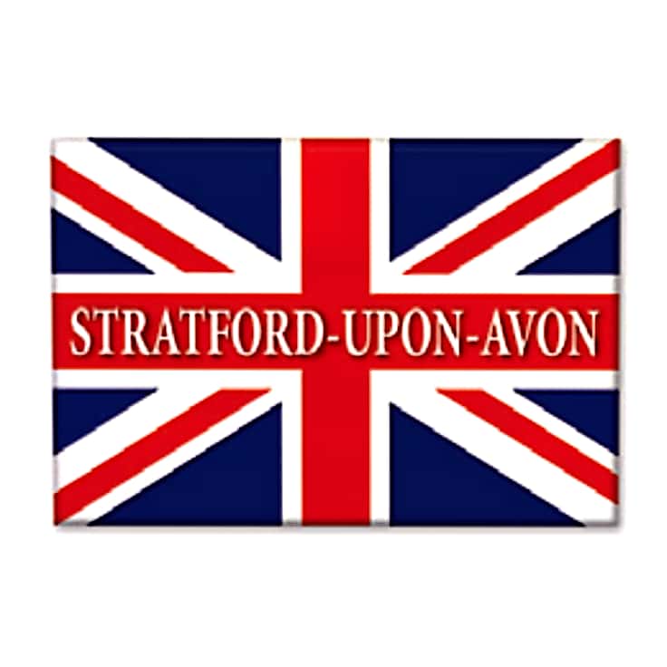 Stratford Upon Avon Union Jack Tin Plate Magnet - britishsouvenirs