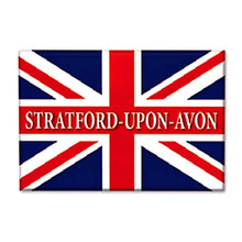 Load image into Gallery viewer, Stratford Upon Avon Union Jack Tin Plate Magnet - britishsouvenirs