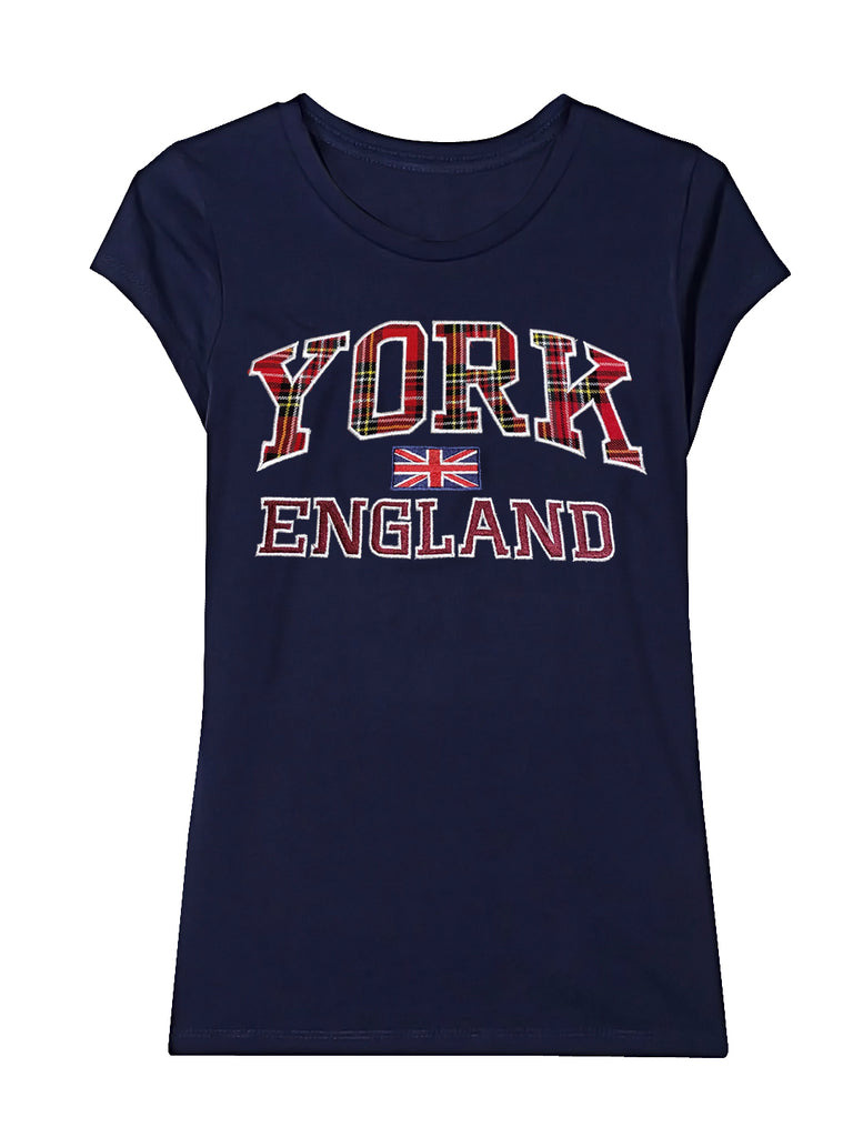Ladies T-Shirt York Embroidered-Navy