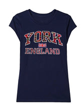 Load image into Gallery viewer, Ladies T-Shirt York Embroidered-Navy