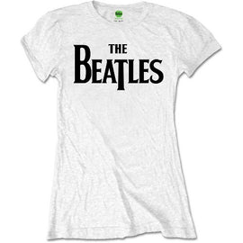 The Beatles Ladies T-shirt: Drop T Logo-britishsouvenirs
