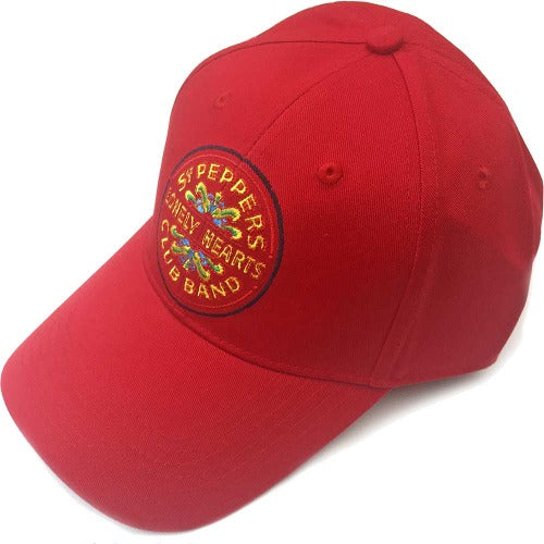 The Beatles Unisex Baseball Cap : Sgt Pepper Drum (Red)