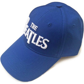 The Beatles Unisex Baseball Cap : White Drop T Logo (Mid Blue)