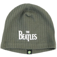 Load image into Gallery viewer, The Beatles Unisex Beanie Hat : Drop T Logo (Olive)