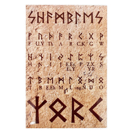 Tin magnet Futhark Alphabet - britishsouvenir