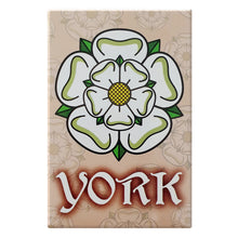Load image into Gallery viewer, Tin magnet Yorkshire Rose | York Vikings