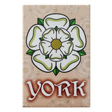 Tin magnet Yorkshire Rose