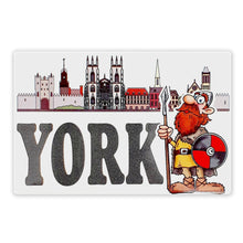 Load image into Gallery viewer, Tin magnet York Viking-cartoon | Viking gift shop