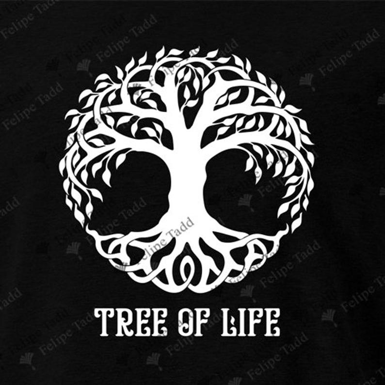 Tree Of Life T-Shirt -Black - Britishsouvenirs