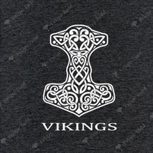 Load image into Gallery viewer, Thor Hammer Embroidered T-Shirt- Charcoal Melange -Britishsouvenirs
