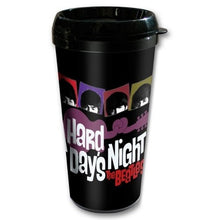Load image into Gallery viewer, The Beatles Travel Mug: Hard Days Night (Plastic Body
