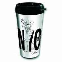 Load image into Gallery viewer, John Lennon Travel Mug: Power to the People (Plastic Body