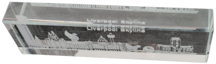 Liverpool Skyline Crystal Glass - Medium Size